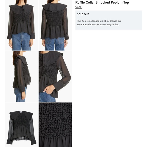 Ganni Phantom Ruffled Collar Blouse - Picture 13 of 14